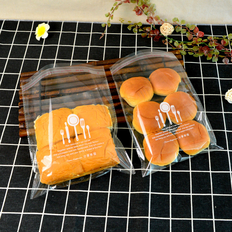 华信天诚 烘焙包装 透明面包袋菠萝包饼干自粘袋500只 面包包装袋,厨房/烹饪用具,点心包装盒/包装袋,淘宝优惠券,粉丝福利购,淘宝优惠卷