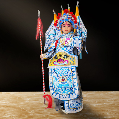 六一银龙戏剧儿童靠表演服装豫剧京剧舞台演出服新品武旦武生男靠