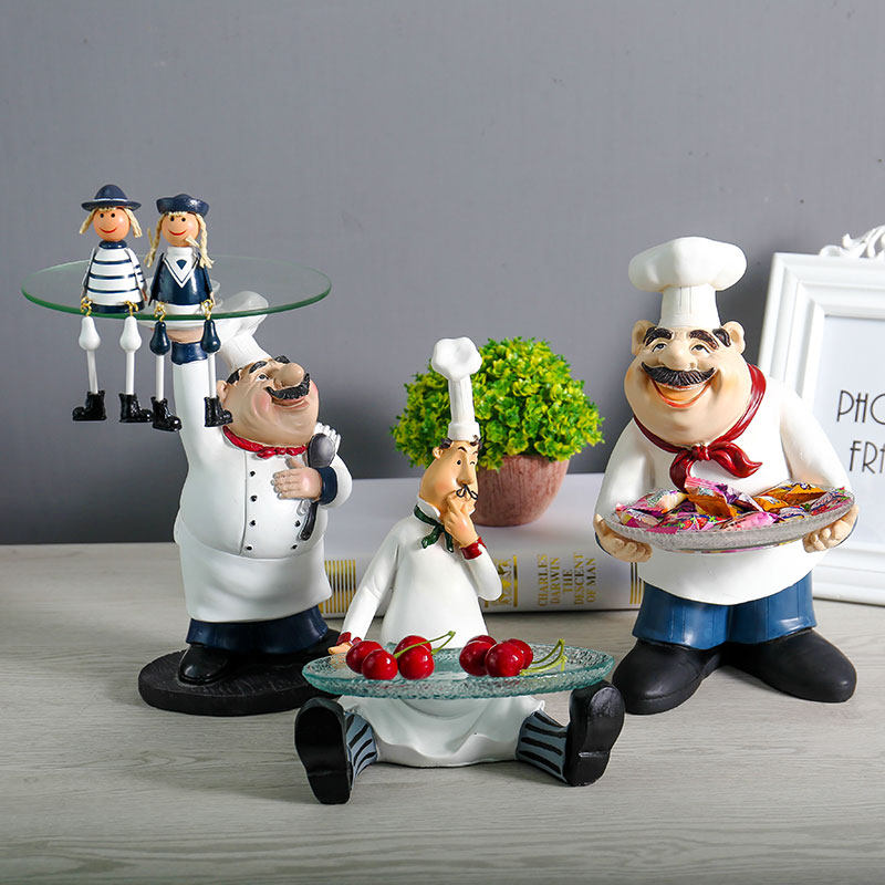 北欧式餐厅厨房蛋糕店装饰品厨师摆件酒店酒柜咖啡馆橱窗创意摆设,家居饰品,装饰摆件,淘宝优惠券,粉丝福利购,淘宝优惠卷