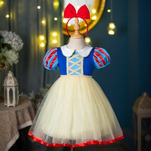 白雪公主裙女童夏天儿童洋气裙子小女孩网纱连衣裙生日礼服夏季