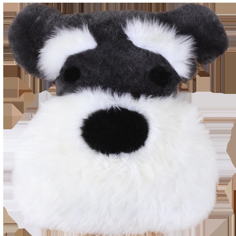 卡通雪纳瑞可爱两用抱枕被子盖毯动物狗午睡多功能车载毛绒抱枕被