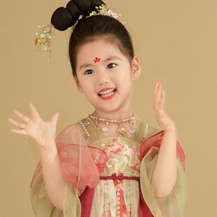 小郡主女童汉服唐代秋季新款古装小女孩古风儿童公主高级感汉元素