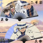 怪盗基德折扇侦探柯南周边扇子10寸绢布双面定制图案日漫工藤新一