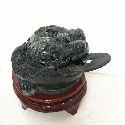 天然独山玉金蟾摆件玉石玉雕独玉三角蟾家居客厅简约朋友送礼装饰