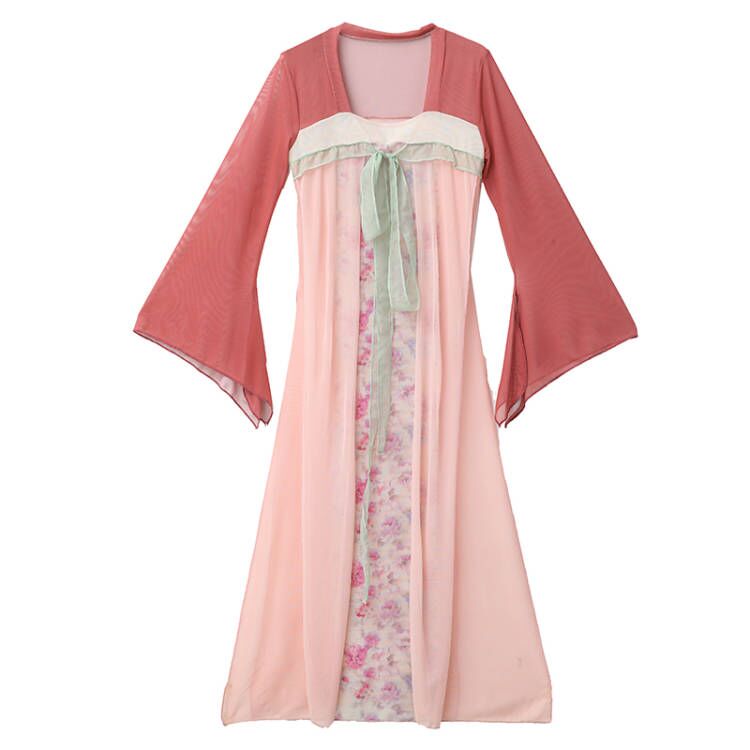 儿童古典舞蹈服飘逸汉服齐胸破裙女童扇子舞身韵纱衣中国舞演出服