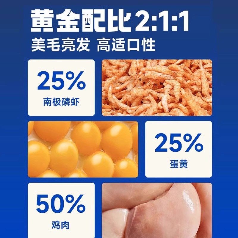 猫咪冻干零食蛋黄磷虾鸡肉松宠物增肥发腮鸡胸肉粒幼猫拌粮美毛狗,宠物/宠物食品及用品,猫冻干零食,淘宝优惠券,粉丝福利购,淘宝优惠卷