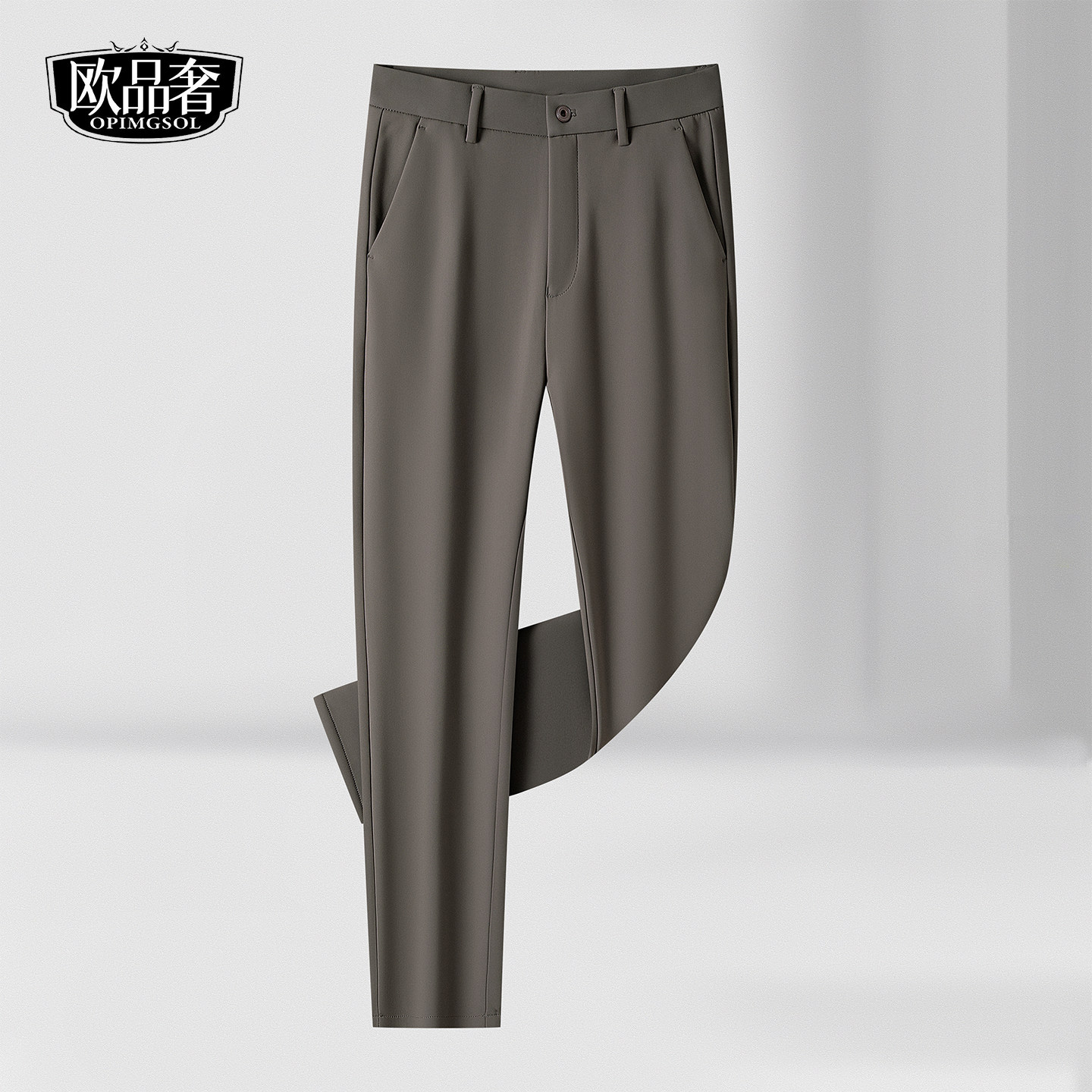 高端休闲西裤男款春季时尚中厚免烫长裤子新款弹力易打理直筒男裤