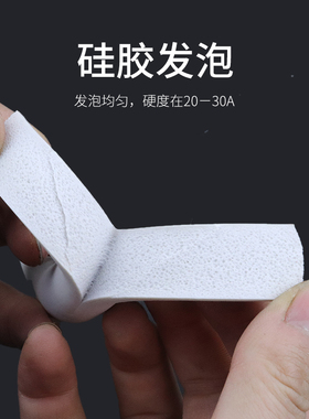 乳白色硅胶发泡圆条耐高温圆形海绵密封条直径2/3J/4/5/6/7/8/9/1