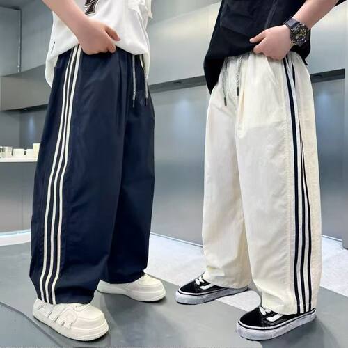 男童夏季冰丝速干防蚊工装裤