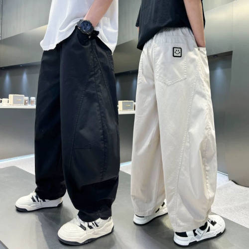 男童裤子2025新款夏季薄款工装裤