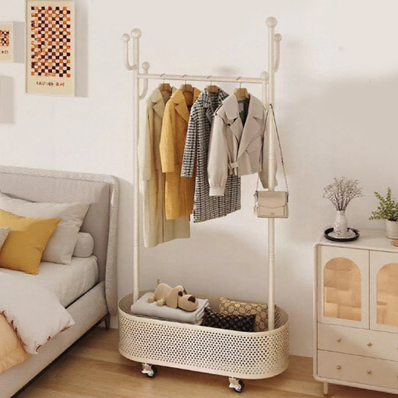 特厚承重落地铁衣架脏衣篓挂衣架