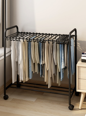 裤子收纳架落地可移动伸缩多功能无痕裤架家用铁艺裤裙架收纳神器