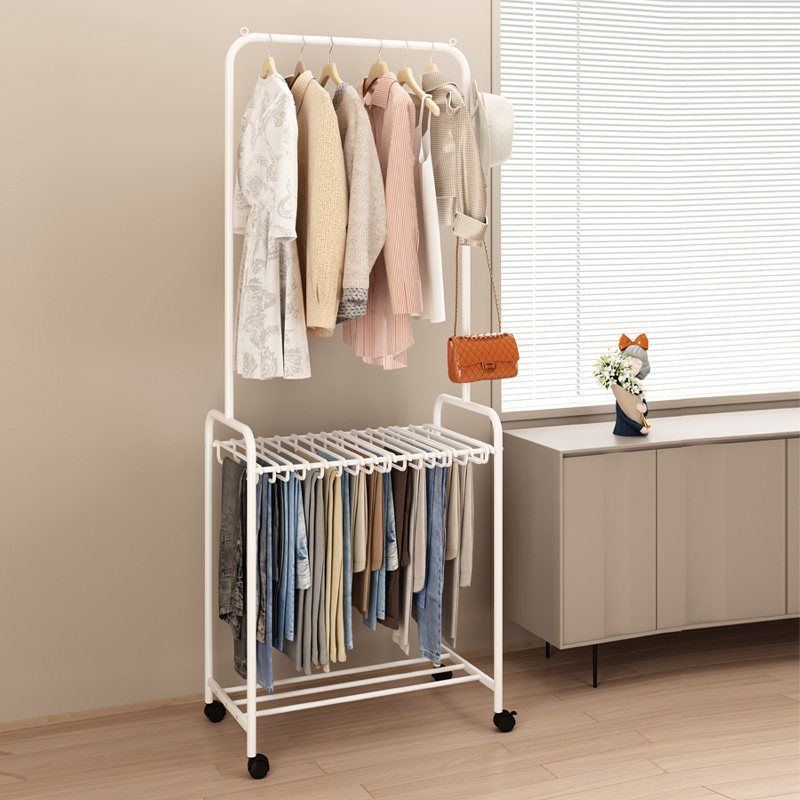 路驼落地双层晾衣架多功能晾衣架