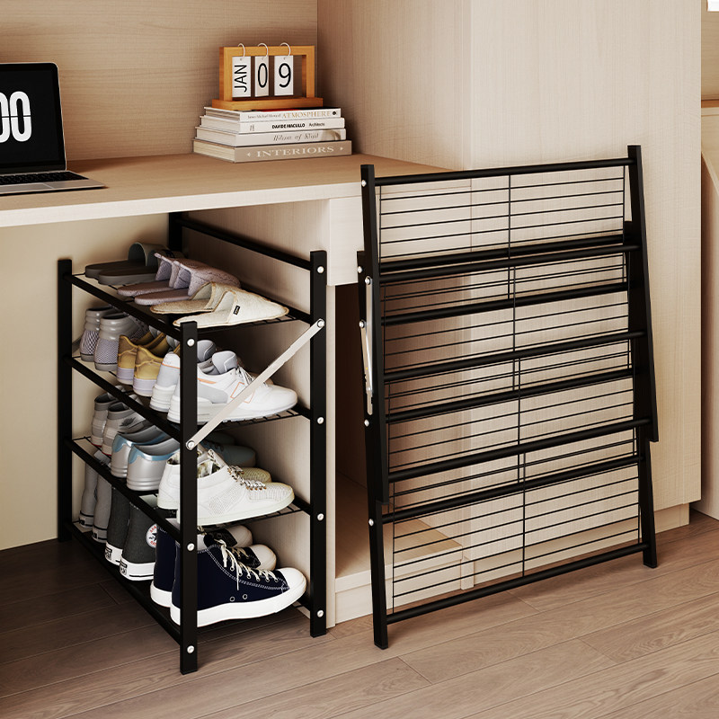 免安装可折叠铁艺多层收纳鞋架