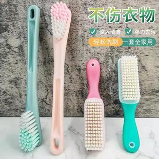 鞋刷子家用洗衣塑料软毛硬毛清洁刷学生多功能刷长把刷硅胶文玩刷