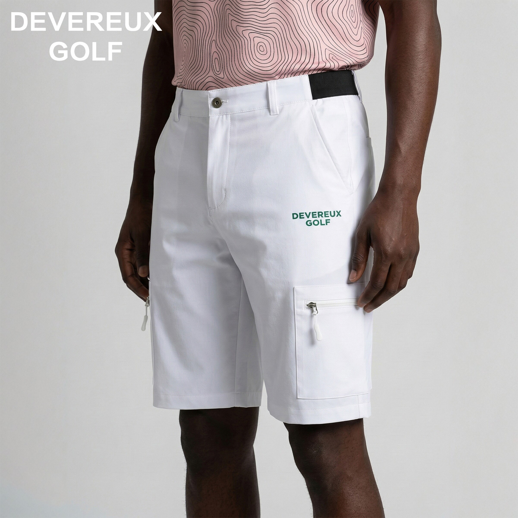 DevereuxGolf潮牌高尔夫短裤男 夏季拉链口袋弹力腰运动五分裤
