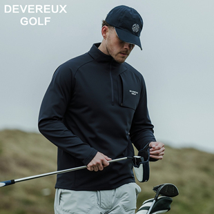 DEVEREUX高尔夫软壳户外运动半拉链套头外套 美式立领轻薄长袖T恤