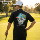 DEVEREUX 骷髅印花宽松休闲运动T恤 T恤美式 GOLF 高尔夫球服男短袖