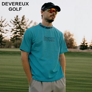 DEVEREUX GOLF 宽松休闲高尔夫短袖T恤男速干运动高圆领上衣潮