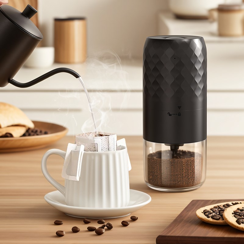 电动磨豆机家用小型手摇咖啡豆研磨机便携研磨器手磨咖啡机手动