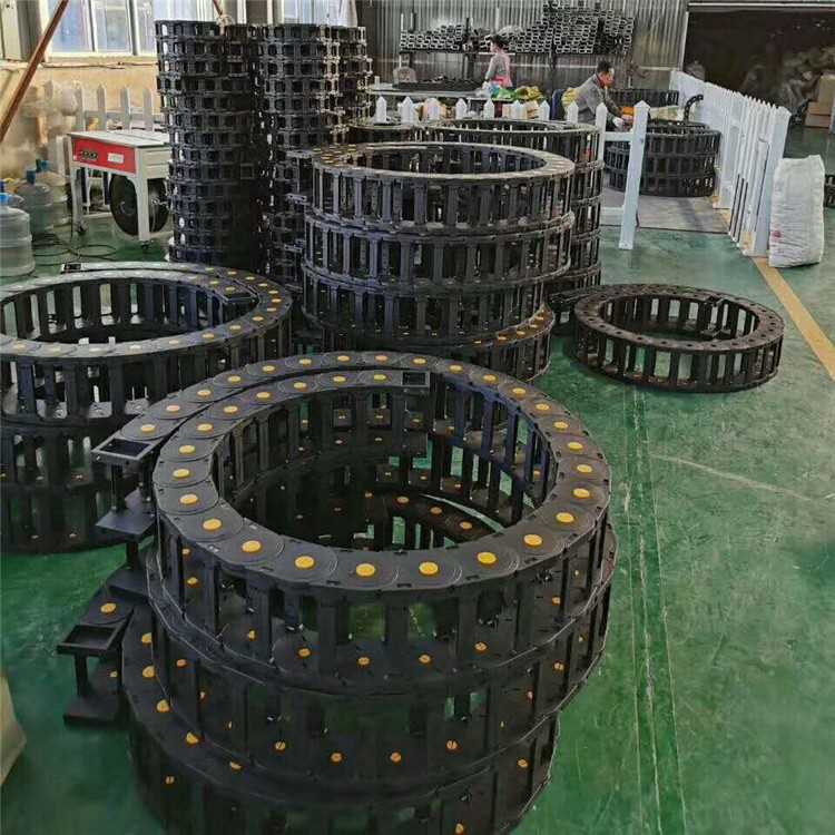 桥式尼龙拖链 全封闭增强尼龙拖链线槽 GCTL尼龙坦克链厂家