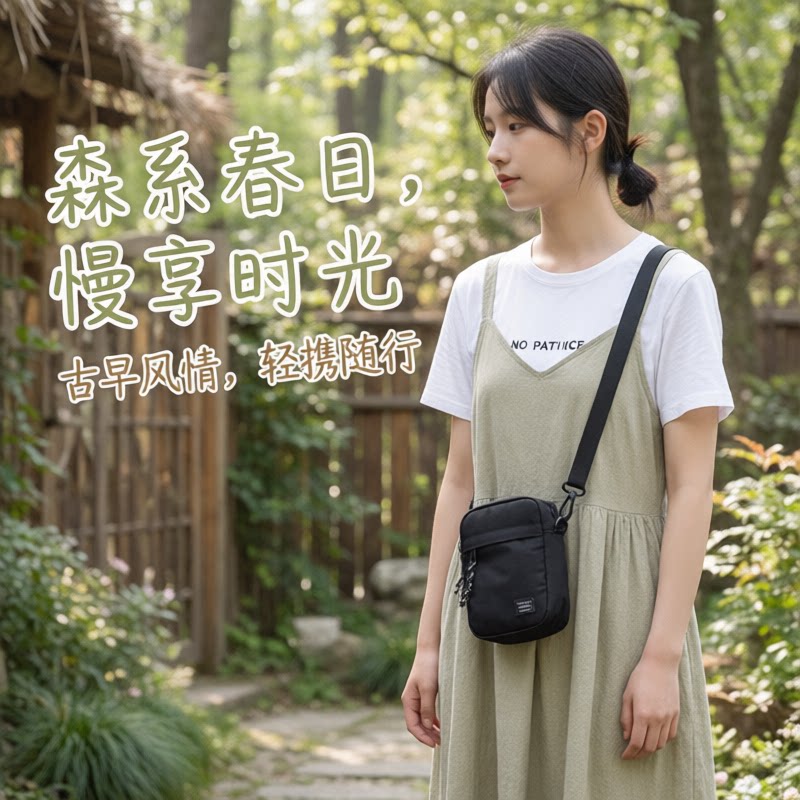 男士外出便携小包迷你mini手机包斜挎方包女休闲尼龙牛津布腰包可