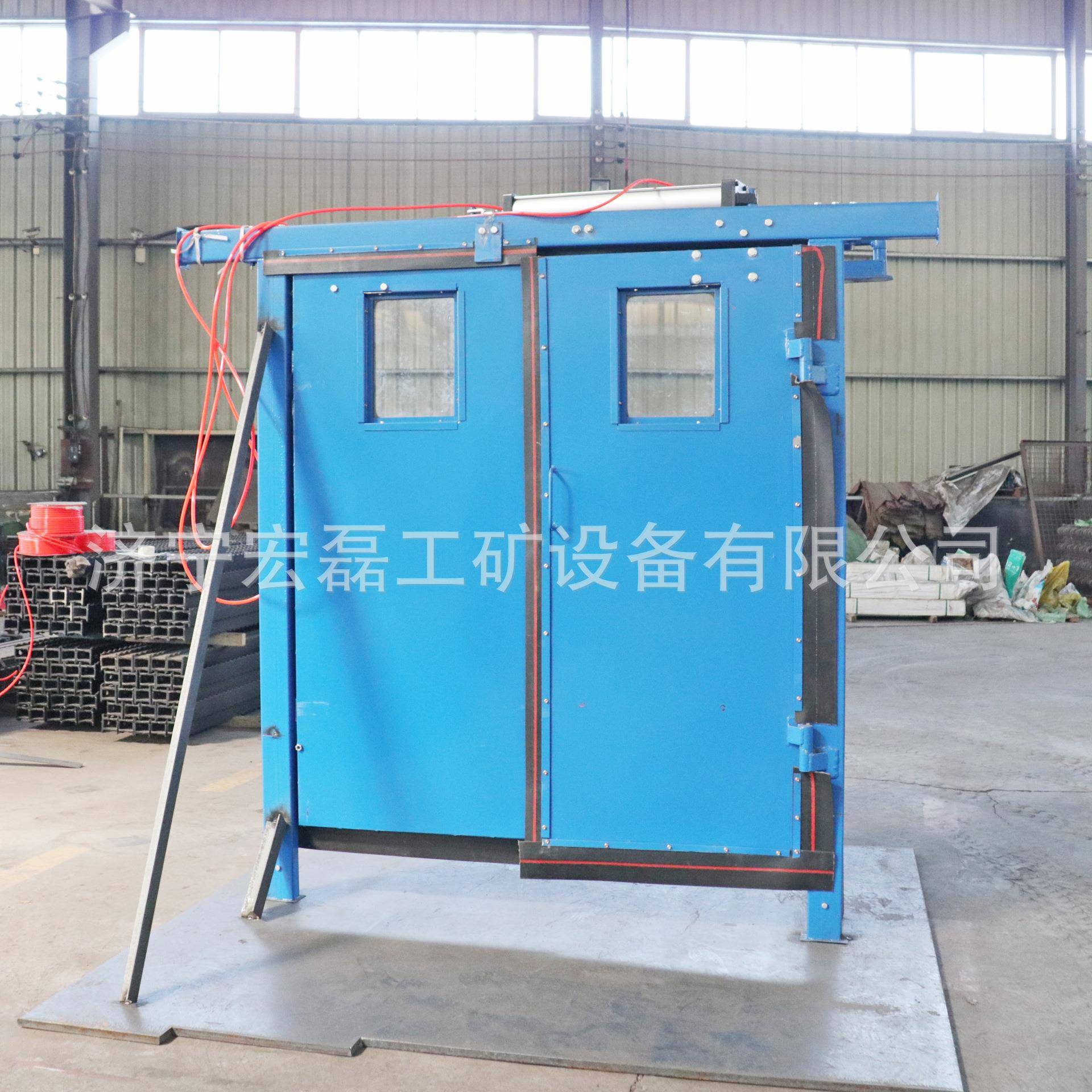 矿用全自动无压风门巷道双向红外线感应气控风门对开式平衡风门