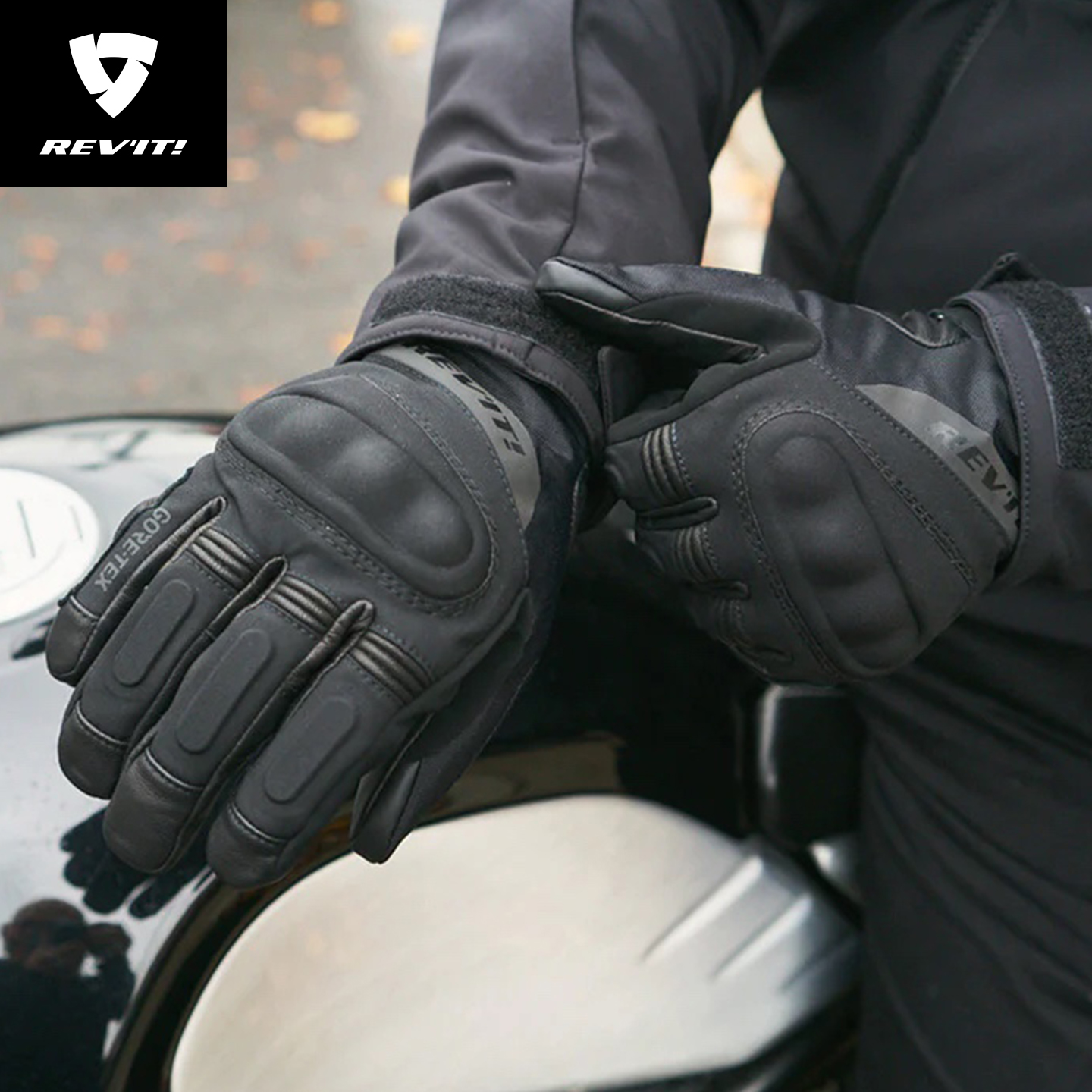 REVIT锐飞特氪石2GTX摩托车骑行手套冬季男女防水保暖手套防摔