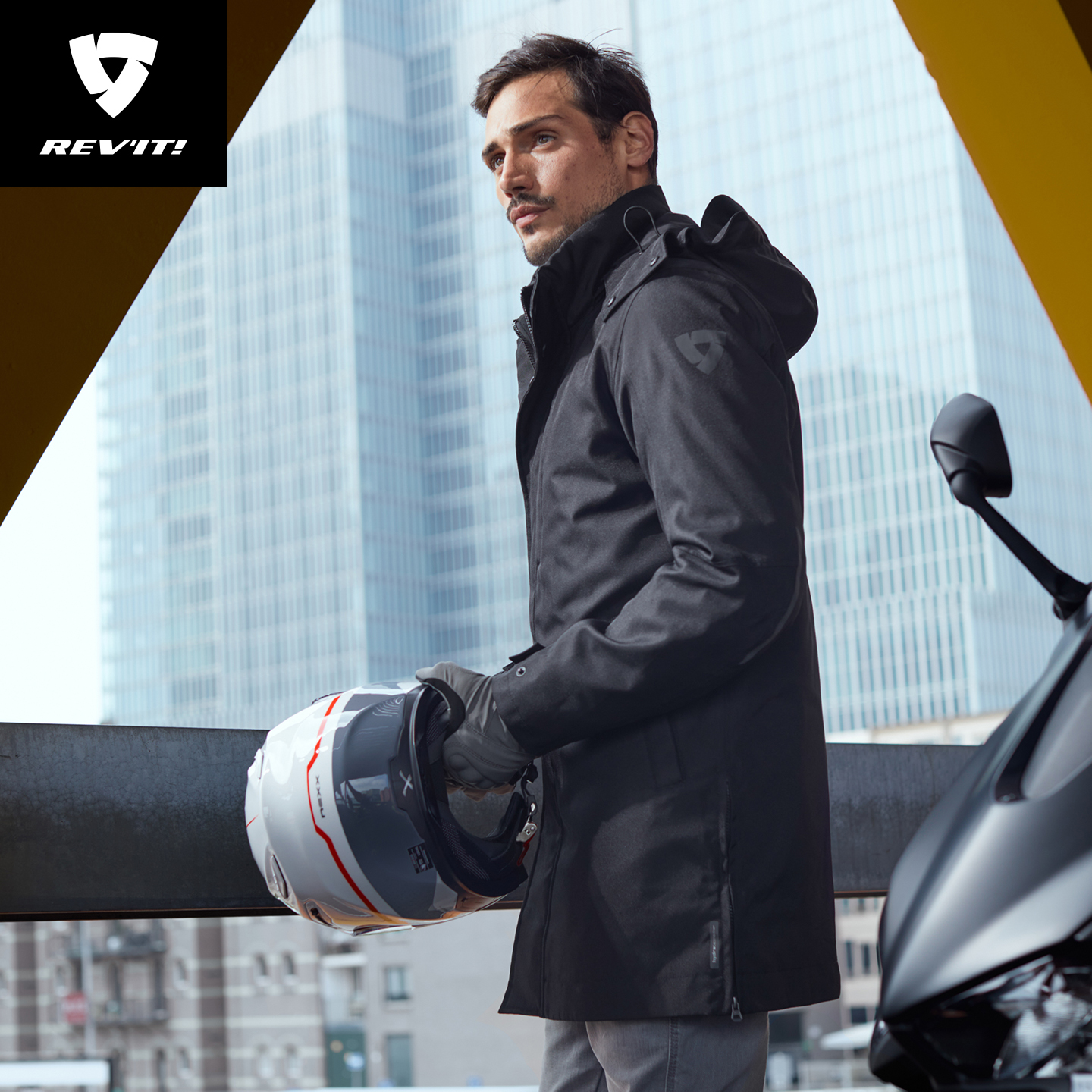 REVIT锐飞特曼哈顿城市骑行服长款防摔防水保暖冬季机车夹克