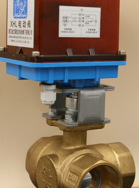 电动三通球阀DN15-DN50 高平台铜球阀 电动阀电动球阀L型/T型流向