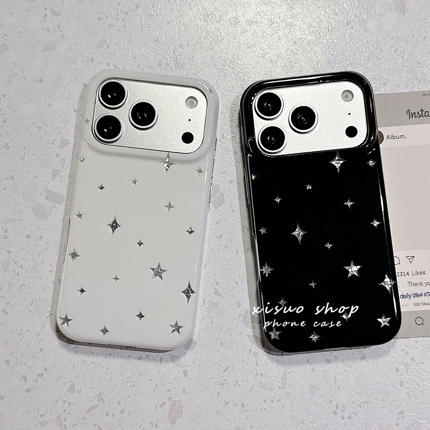 ins简约冷淡风星星适用于苹果17promax手机壳iphone16新款15高级感17pro全包14硅胶防摔13超好看情