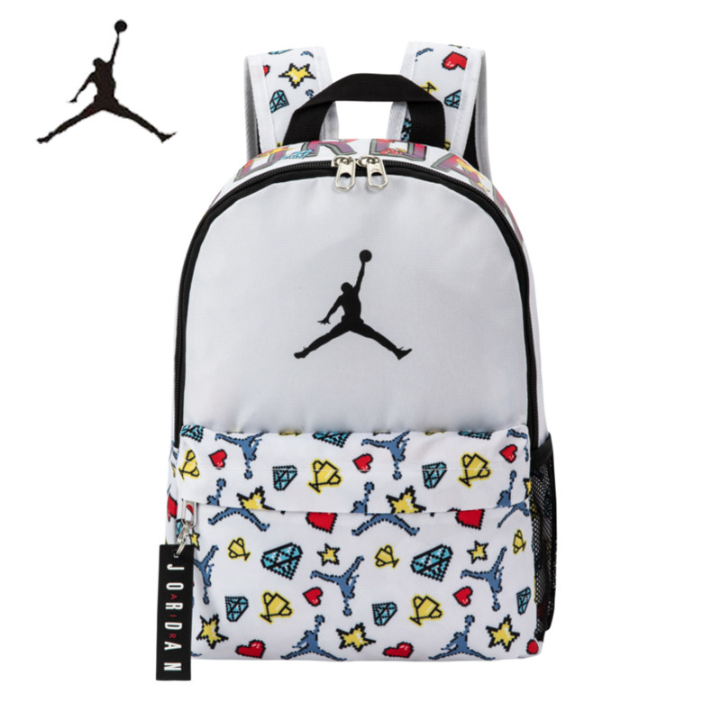 NIKE JORDAN 迷你经典时尚满印花飞人图案 双肩包拼色包包书包