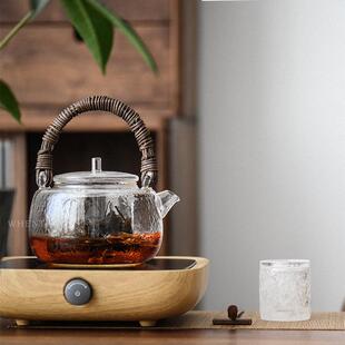 日式 闻说 玻璃提梁煮茶壶家用耐高温烧水壶电陶炉功夫茶具煮茶炉