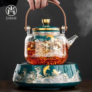 高端黑茶煮茶壶茶具套装 电陶炉煮茶器玻璃新款 家用高档白茶煮茶炉