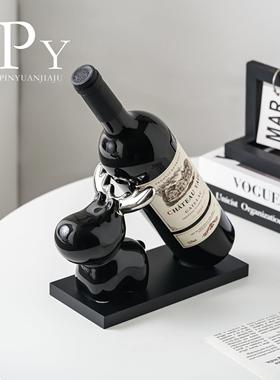 酒柜客厅2025新款红酒架托 托摆件一对轻奢高档电视柜装饰高级感