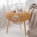 通用猫床沙发夏季 猫窝四季 网红飞碟藤编猫咪屋帐篷可拆洗宠物用品