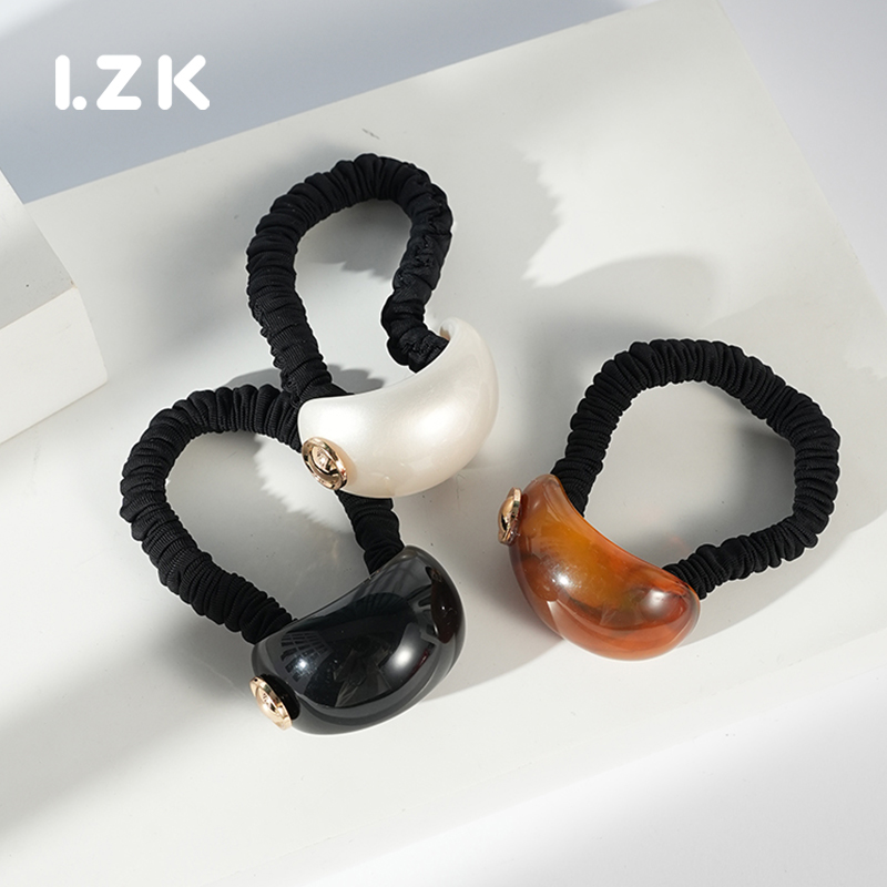 LZK（个性定制）高级感韩系半圆发圈弹性好基础马尾皮筋女头饰