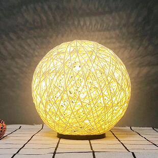 麻藤球LED装饰小夜灯电池创意台灯卧室床头地摊货夜光投影