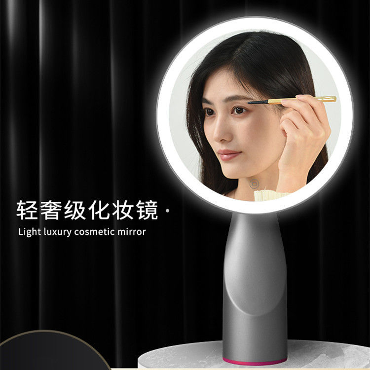 led化妆镜子台式n带灯高颜值学生宿舍桌面折叠网红梳妆补光美妆灯