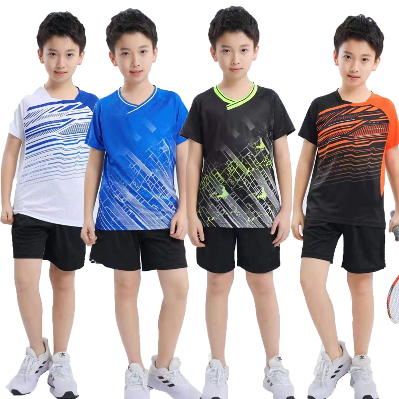 儿童装新款拓丰羽毛球服男女童款套装情侣装网球U服乒乓球服小孩