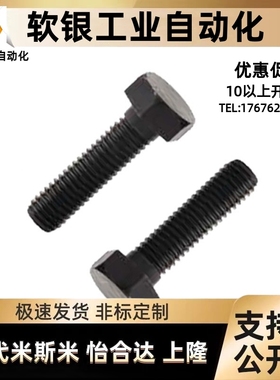 外六角调整螺丝碳钢发黑粗牙螺纹标准型限位螺栓STRB3/4/5