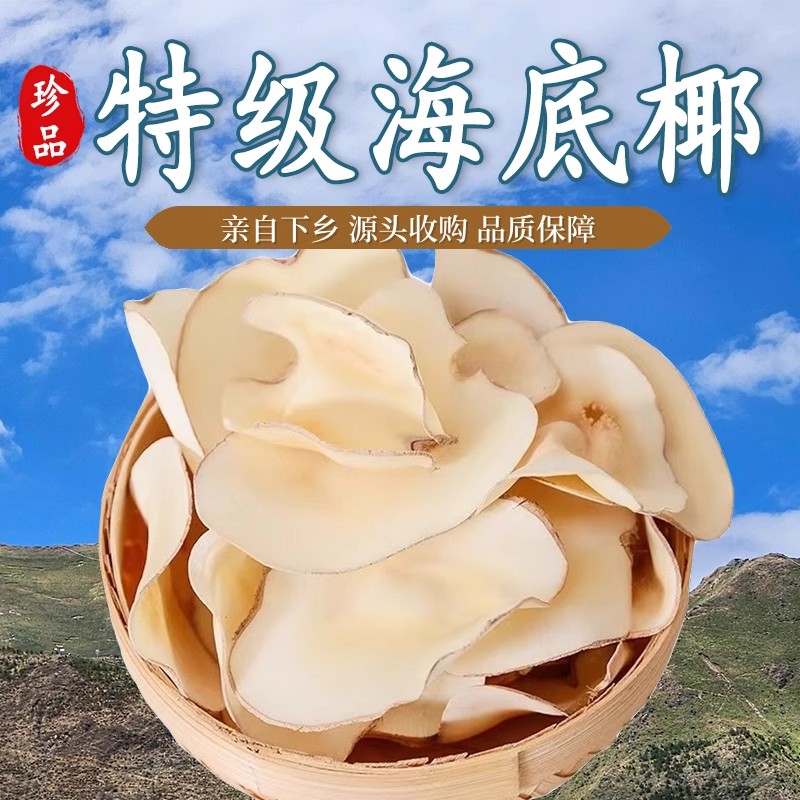 正宗海底椰片干500g新鲜煲汤料广式浓香搭配灯芯草竹蔗茅根雪梨干