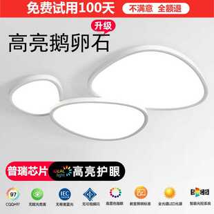 鵝卵石普瑞護眼客廳主燈云朵吸頂燈現代簡約大氣led燈具2025新款
