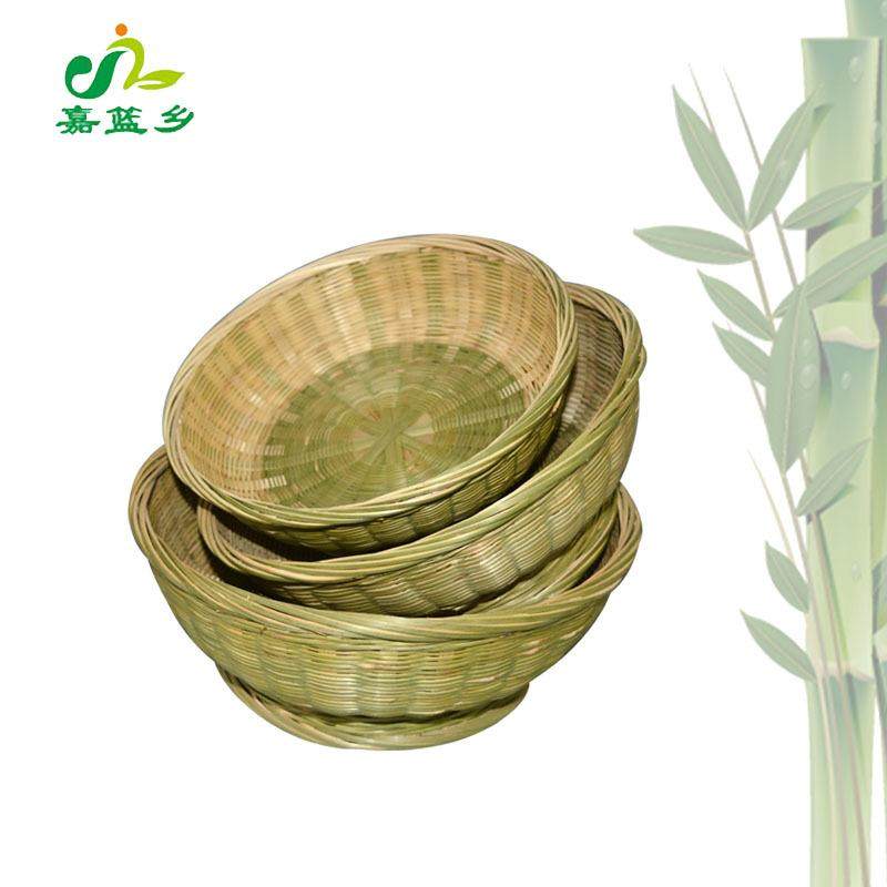 竹制品手工编织创意水果盘子客厅竹编竹簸箕果盘家用馒头筐竹篮子,特色手工艺,竹编/竹雕,淘宝优惠券,粉丝福利购,淘宝优惠卷