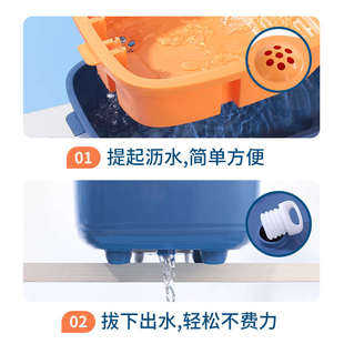 乌龟饲养缸家用养乌龟专用缸别墅晒台爬台小型龟箱带过滤底部排水