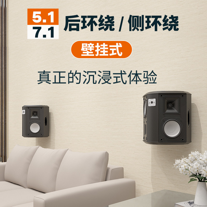 雅歌声5.1家庭影院家用客厅偶极环绕音箱无源壁挂家用后置音箱