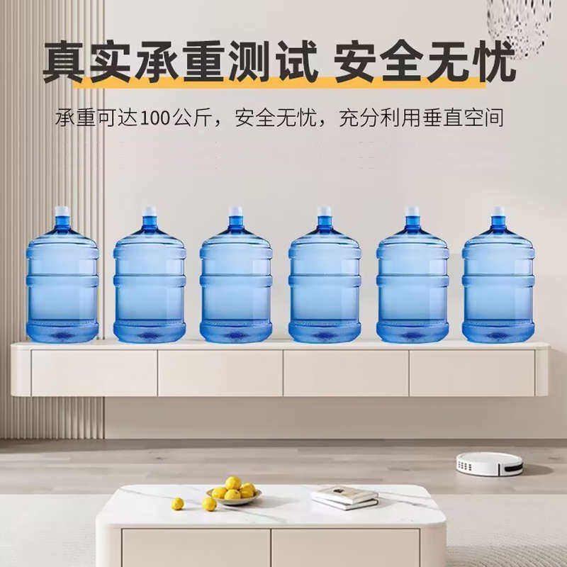 悬空电视柜实木壁挂收纳柜客厅背景墙小户型现代简约岩板电视机柜