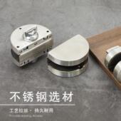 19MM玻璃门地锁不锈钢玻璃锁免开孔无框单门双开门锁20MM玻璃门锁