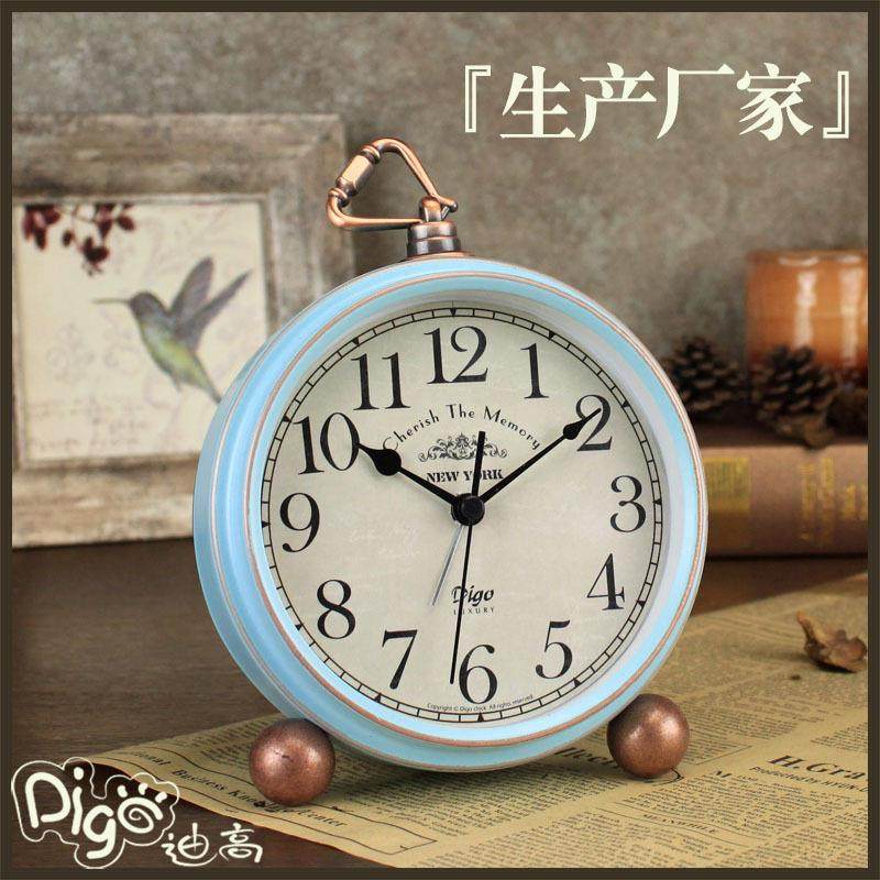 digo创意闹钟桌面热卖复古时钟表美式座钟家居厂家亚马逊货源