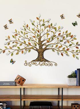 欧式铁艺立体壁挂墙饰创意发财树墙面玄关挂件挂饰家居客厅装饰品